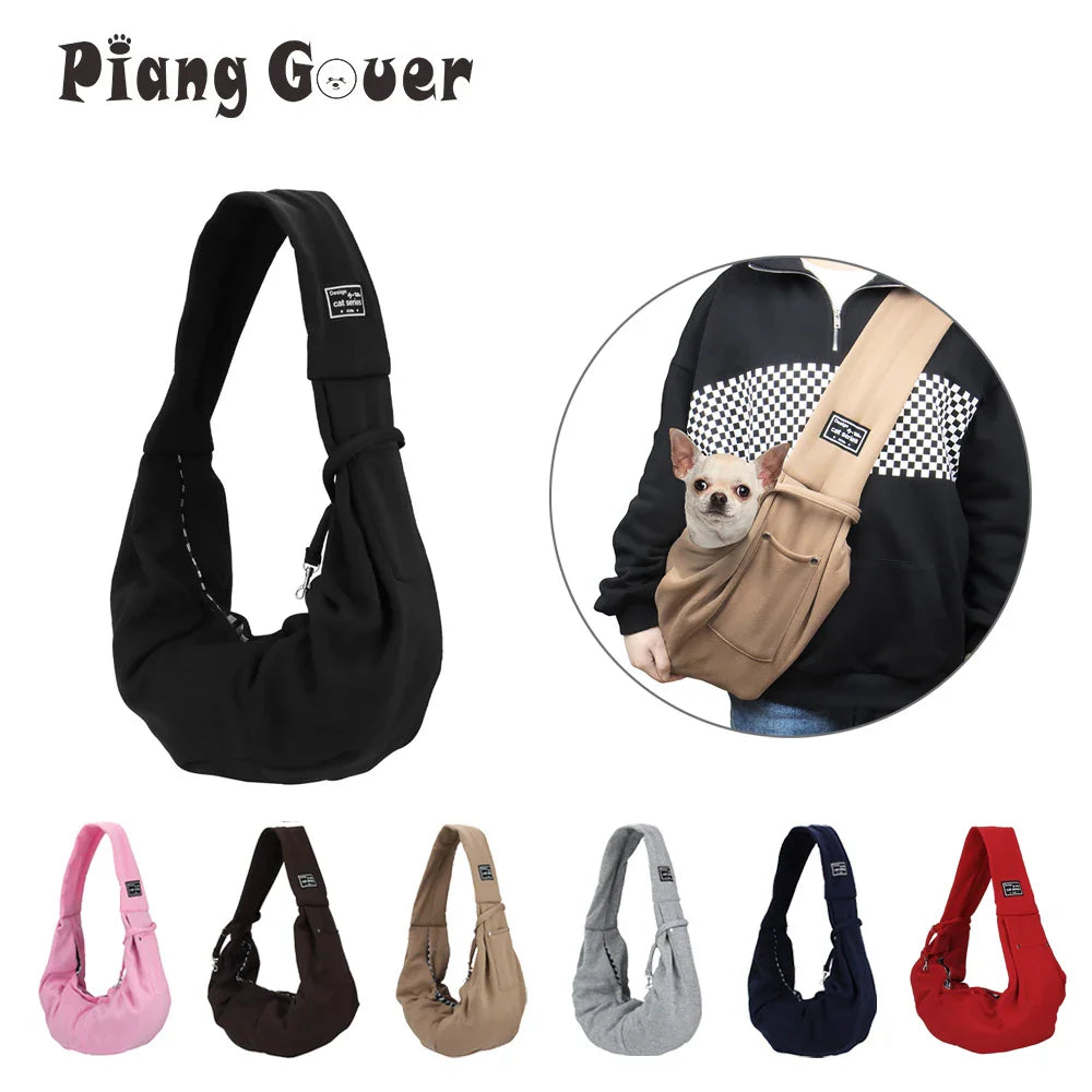 Portable Pet Shoulder Carrier with Phone Pocket – Travel Handbag for Small Dogs & Cats - PhishStones Products