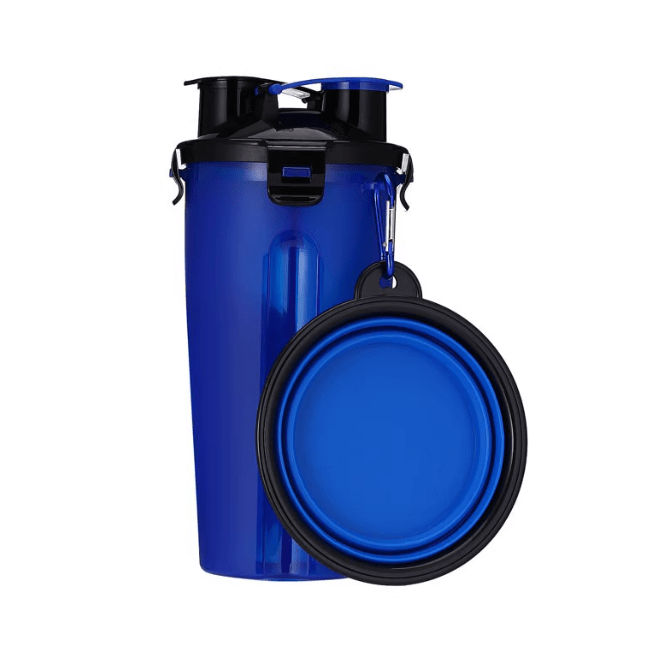 Portable Pet Travel Water and Food Bottle with Extra Bowl by Milou & Lumi - PhishStones Products