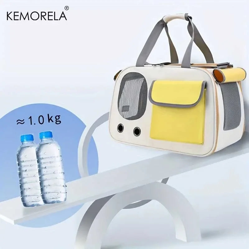 Portable Soft - Sided Nylon Pet Carrier for Cats & Small Dogs - Travel Mesh Carrier for Outdoor & Car - PhishStones Products