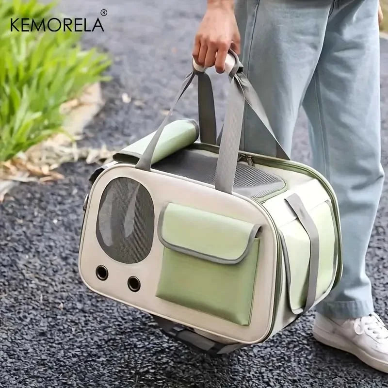 Portable Soft - Sided Nylon Pet Carrier for Cats & Small Dogs - Travel Mesh Carrier for Outdoor & Car - PhishStones Products