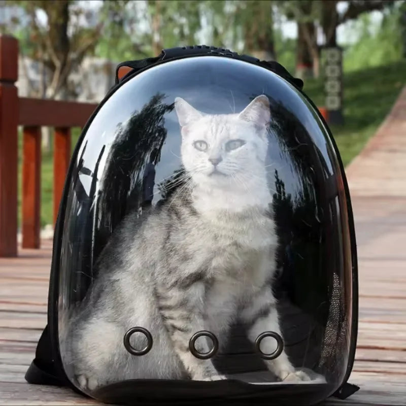 Portable Space Capsule Cat Backpack Carrier Breathable Ventilated Pet Travel Bag - PhishStones Products