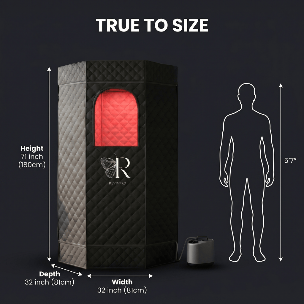 Red Light Therapy Sauna · Half Price of $349 SaunaPro | RevivPro