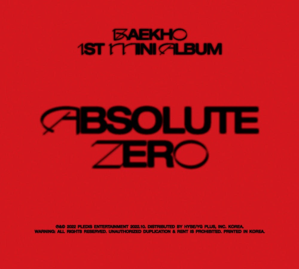 Baekho 1st Mini Album - Absolute Zero