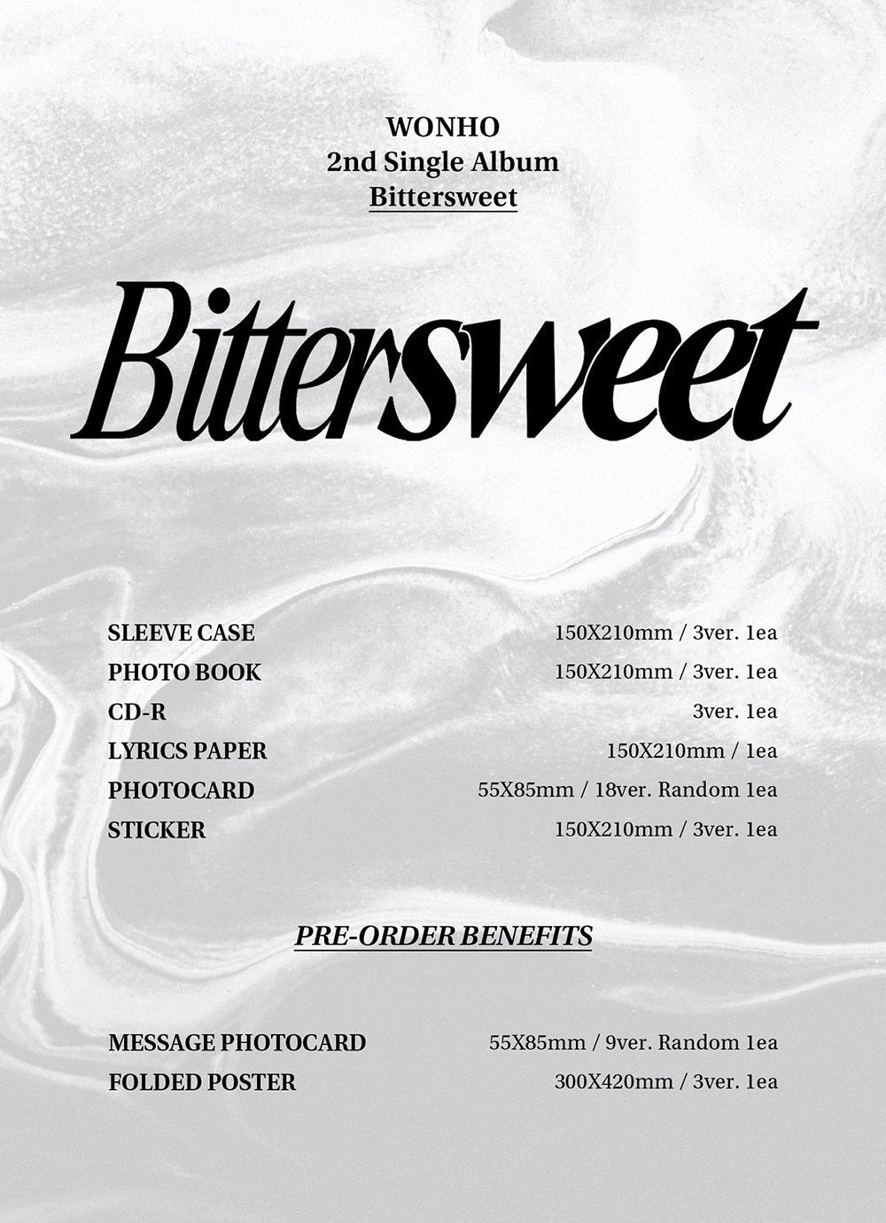 Wonho 2nd Single Album - Bittersweet
