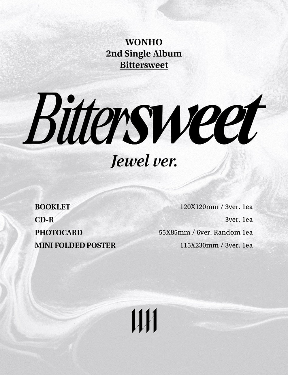 Wonho 2nd Single Album - Bittersweet (Jewel Ver)