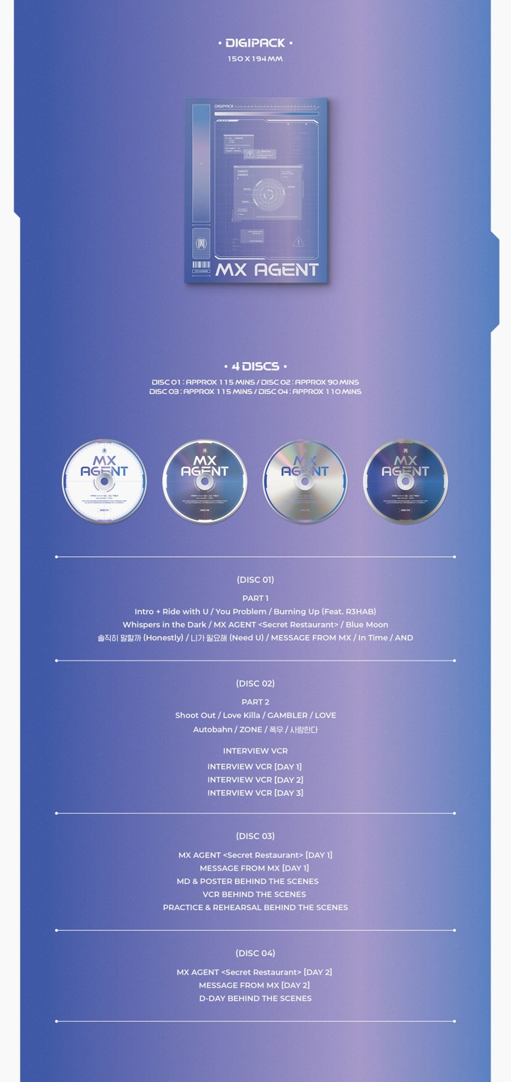 MONSTA X - 2022 6th Official Fanclub Monbebe Fan-Concert Mx Agent:  Blu-Ray
