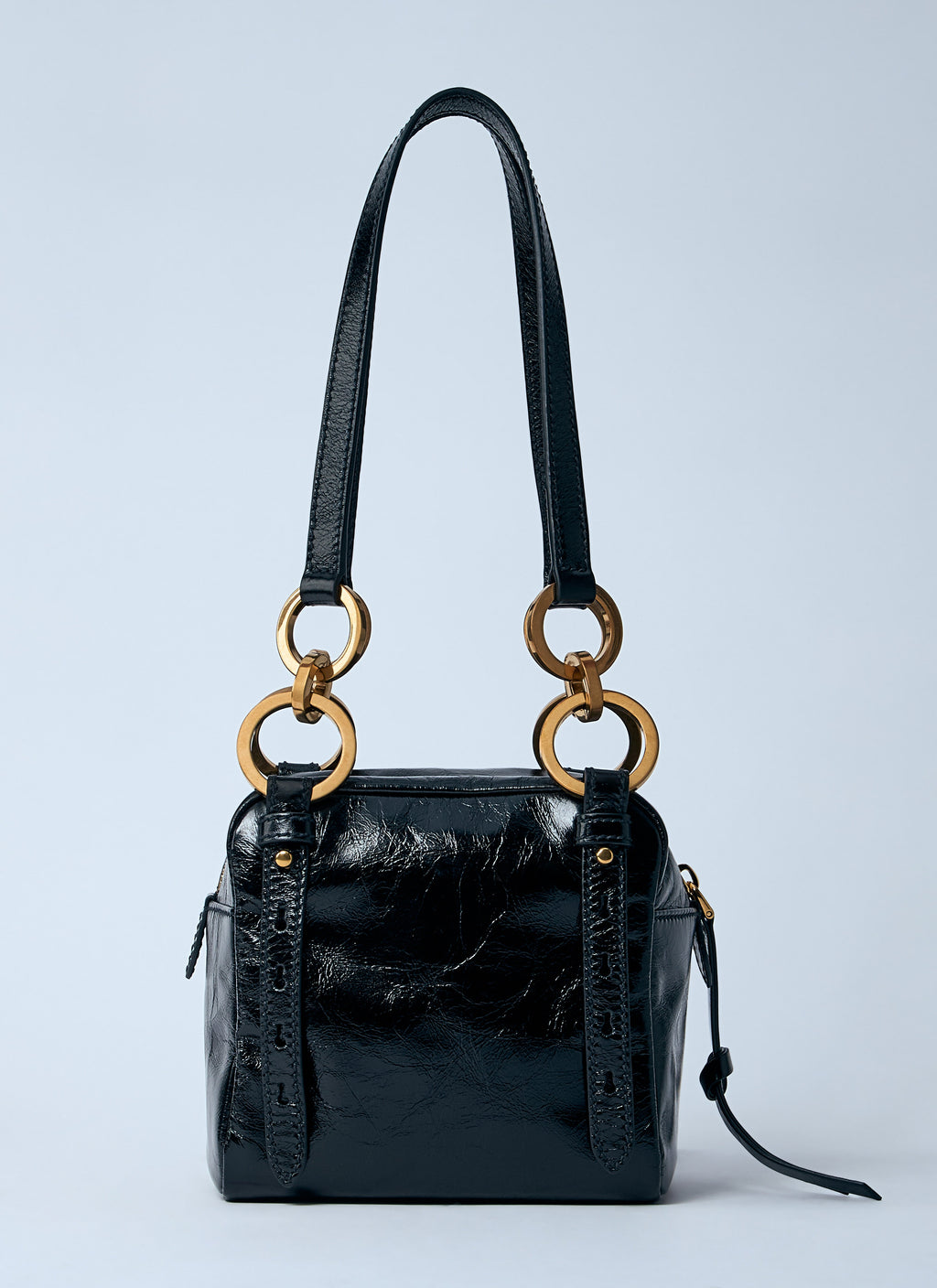 Prada Women Mini Dangle Leather Handbag