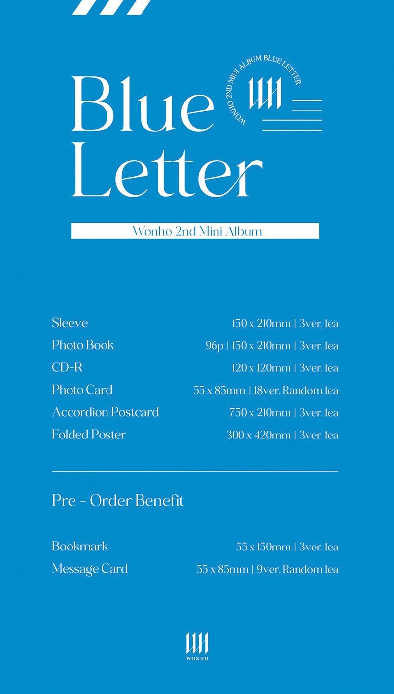 Wonho 2nd Mini Album - Blue Letter