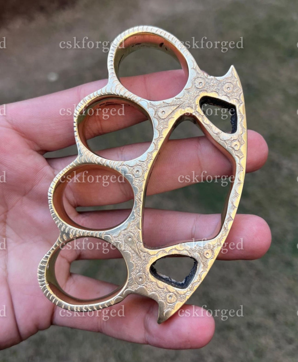 Premium Hand Casted Engraved Brass knuckle - PhishStones Products
