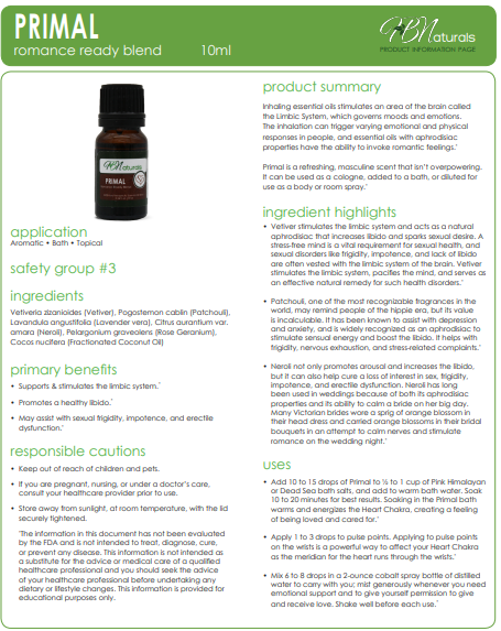 Primal Romance Ready Essential Oil Blend (Masculine)
