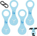 PuppyDoggy Dog Poop Bag Holder for Leash Waste Bag Carrier Dog Poop Bag Dispenser for Walking Running Bicycle Accessory 4 pieces (Blue) - PhishStones Products