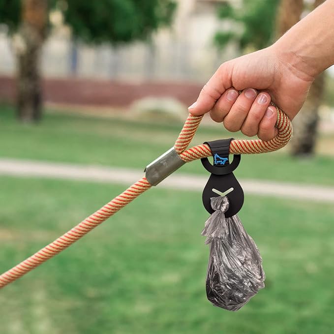 PuppyDoggy Dog Poop Bag Holder for Leash Waste Bag Carrier Dog Poop Bag Dispenser for Walking Running Bicycle Accessory 4 pieces (Blue) - PhishStones Products