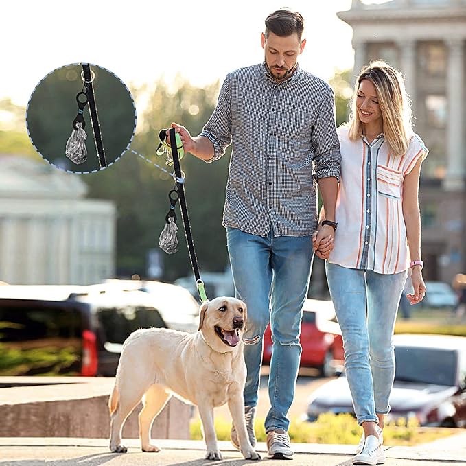 PuppyDoggy Dog Poop Bag Holder for Leash Waste Bag Carrier Dog Poop Bag Dispenser for Walking Running Bicycle Accessory 4 pieces (Blue) - PhishStones Products