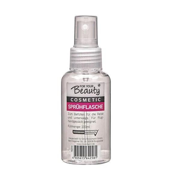 For Your Beauty 100ml Travel Spray Bottle - Portable Cosmetic Container for Personal Care Products