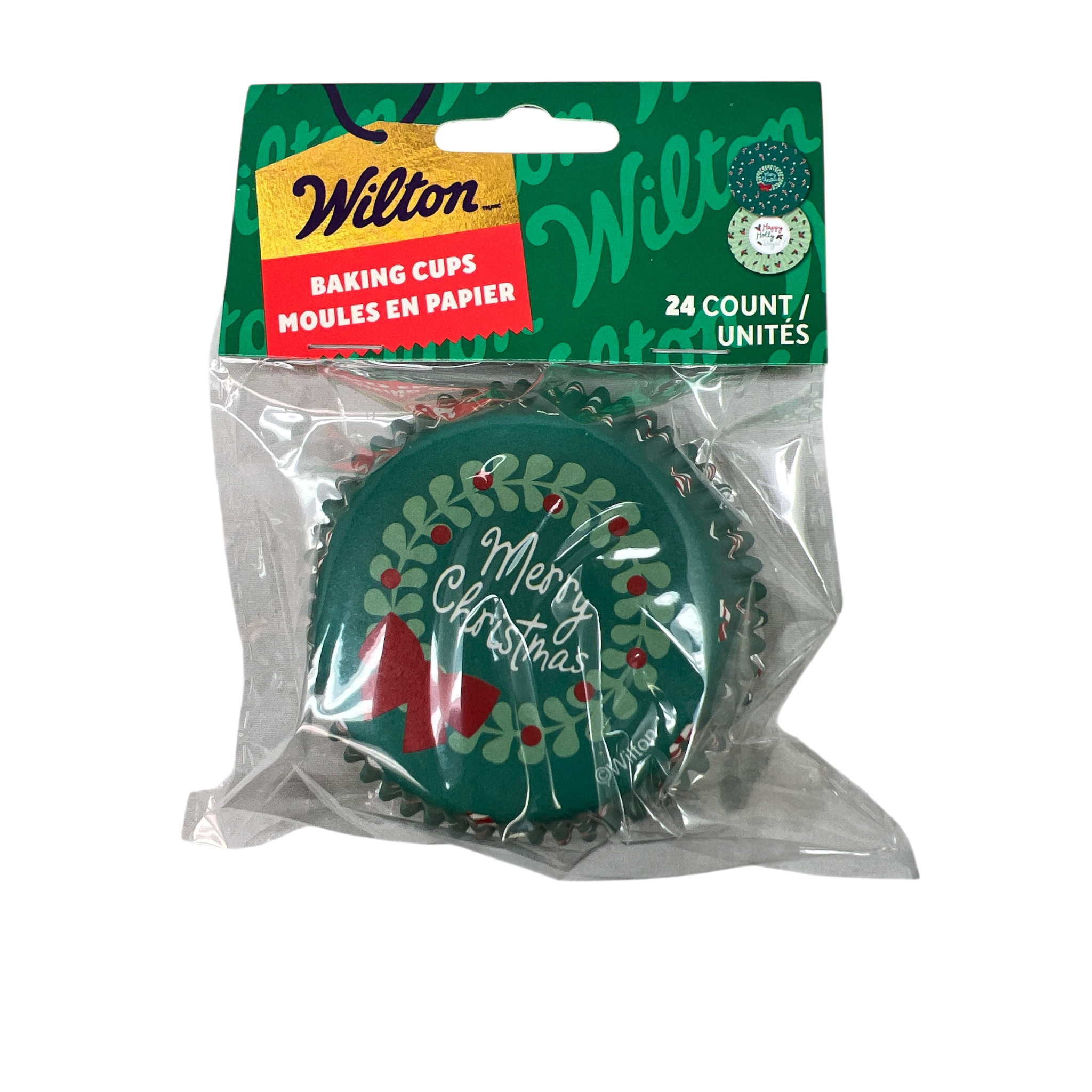 Merry Christmas  Traditional Standard Baking Cup - 24 Count