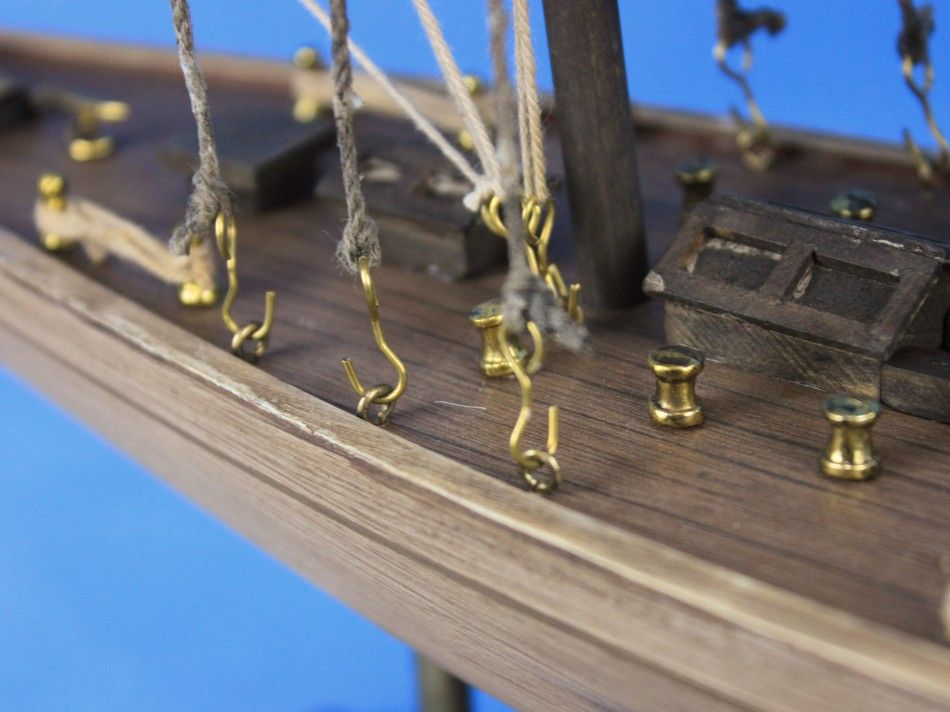 Wooden Rustic Columbia Model Sailboat Decoration Limited 30""