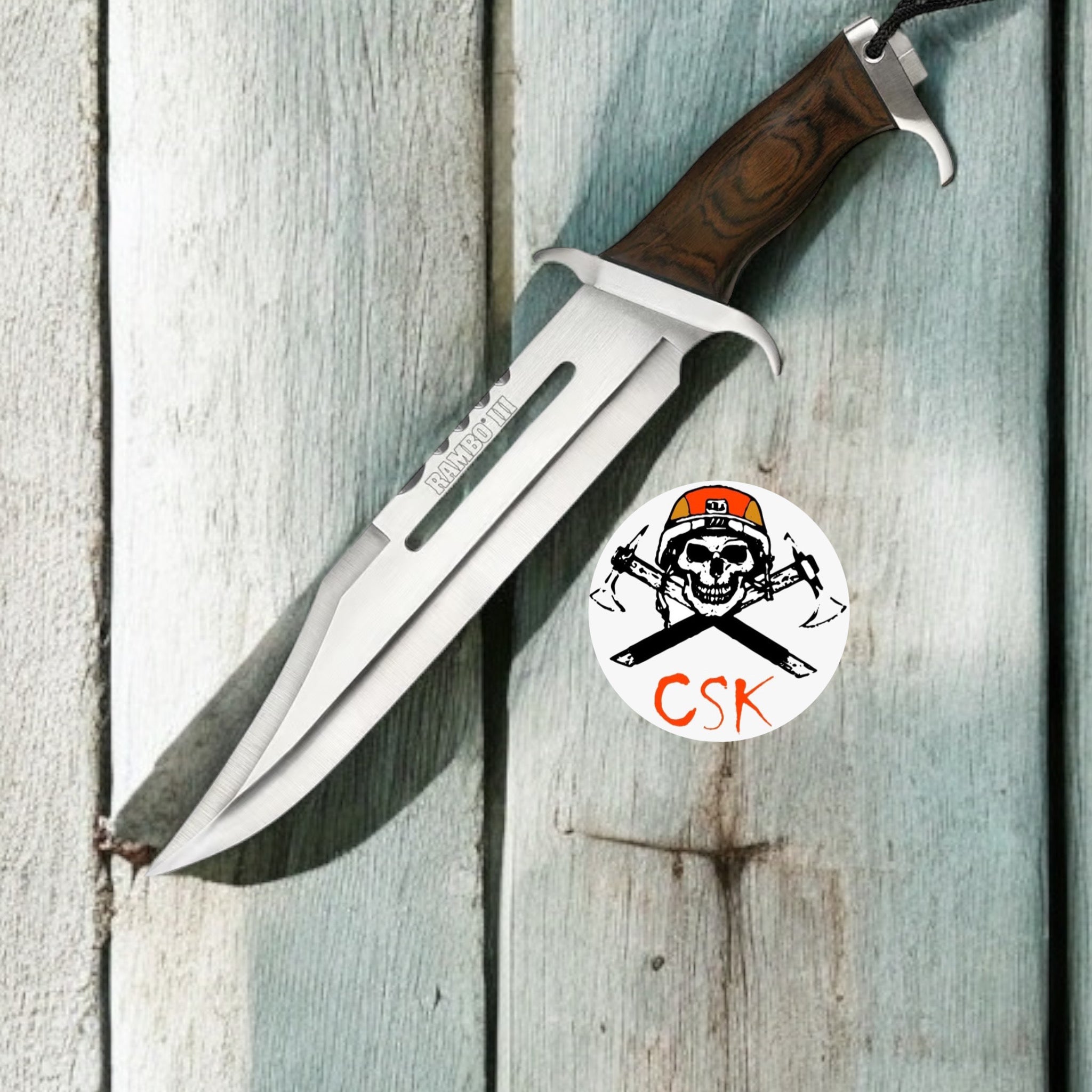 Rambo III Fixed Blade Knife :The Ultimate D2 Steel Survival Knife - PhishStones Products