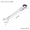 Ratchet Wrench of Keys Spanner Set Hand Tool 72 - Tooth Ratcheting Flexible Head Mirror Finish 6mm - 27mm Auto and Home Repair 1 pcs - PhishStones Products