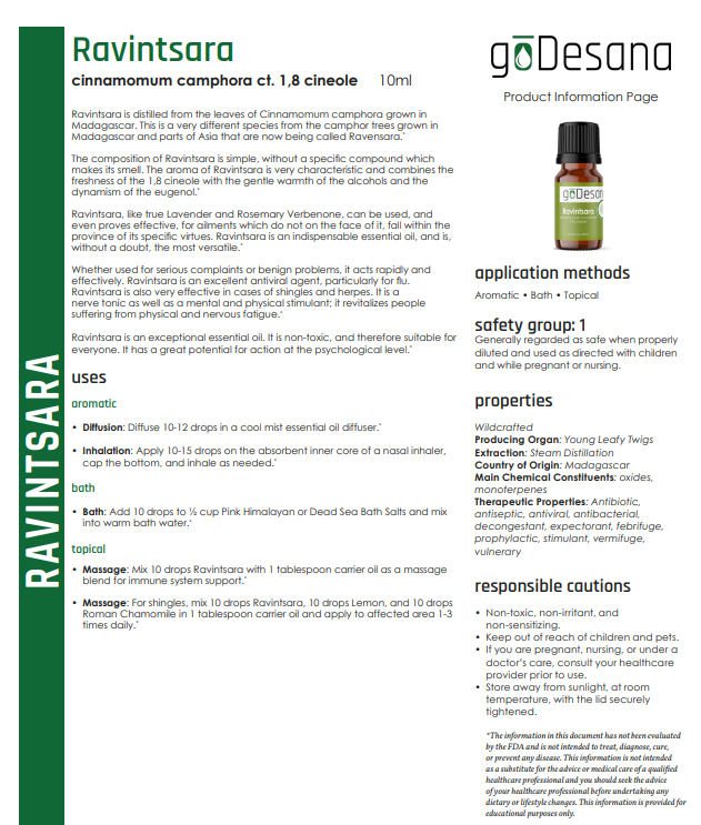 Ravintsara Essential Oil - Great for the Flu, Shingles, and Herpes