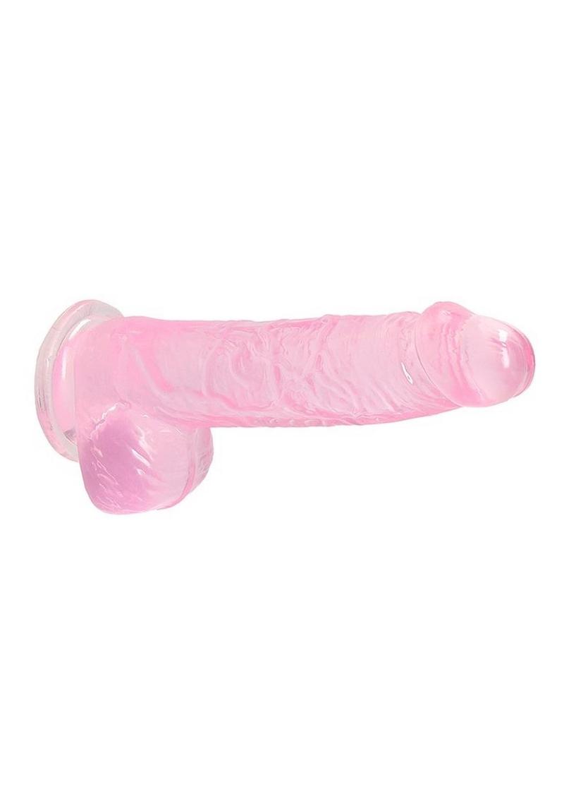 Realrock Crystal Clear Dildo with Balls - PhishStones Products