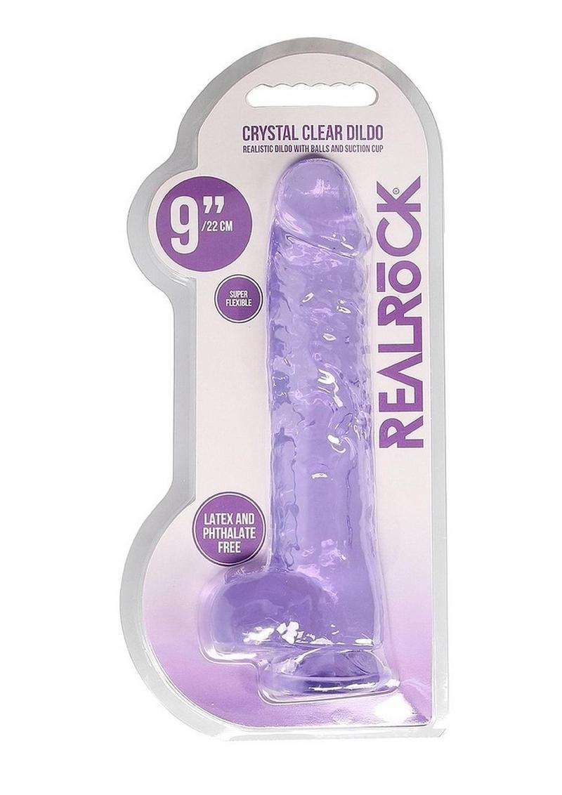 Realrock Crystal Clear Dildo with Balls - PhishStones Products