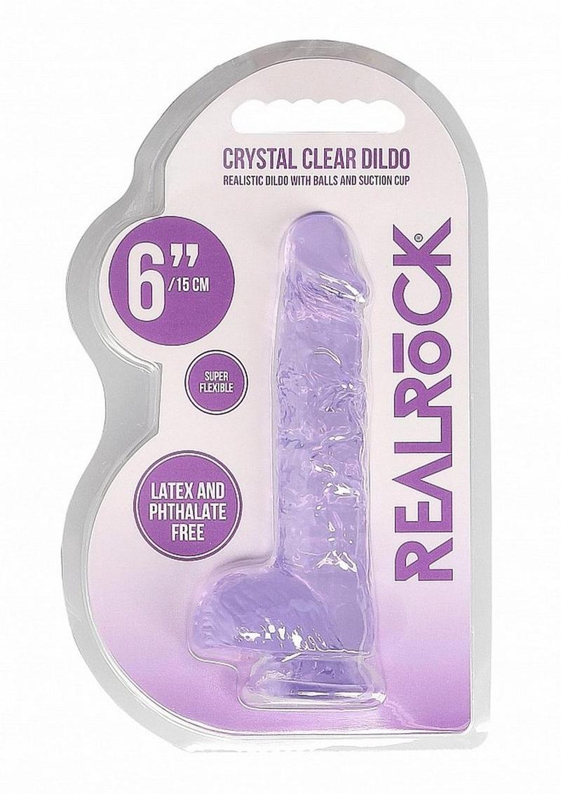 Realrock Crystal Clear Dildo with Balls - PhishStones Products