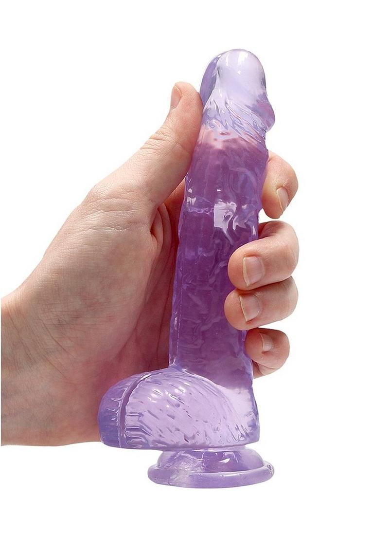 Realrock Crystal Clear Dildo with Balls - PhishStones Products