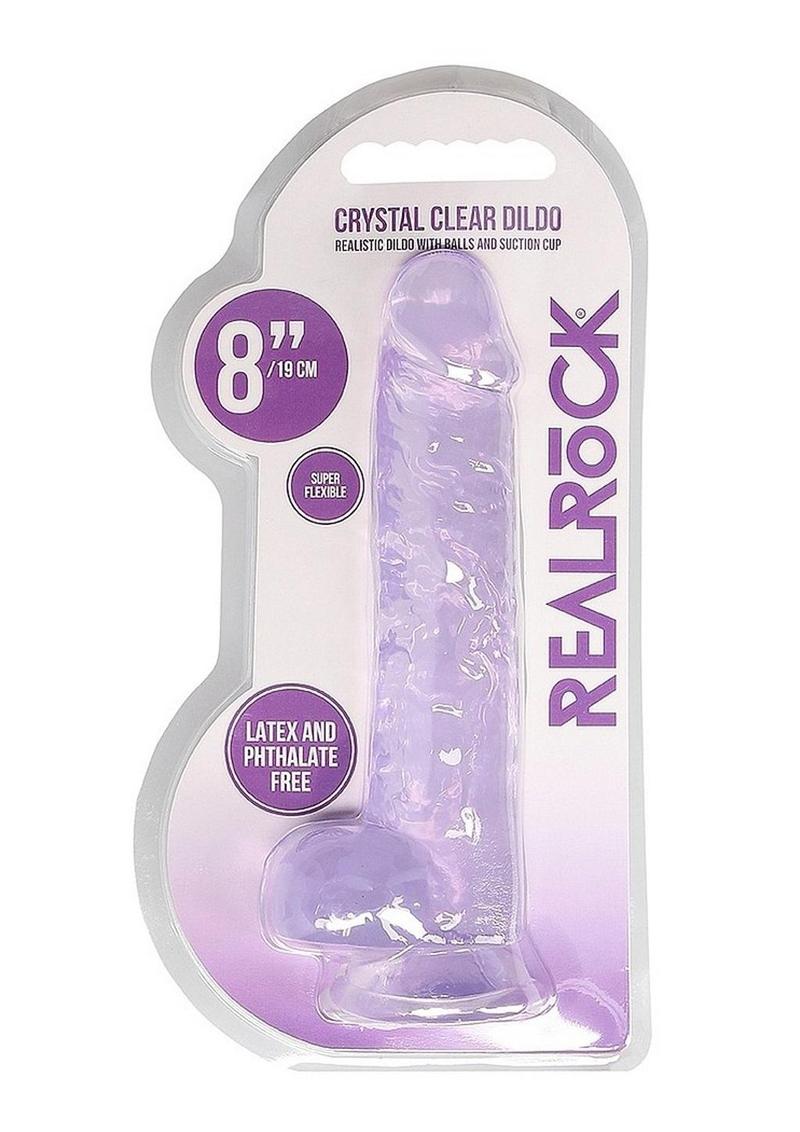 Realrock Crystal Clear Dildo with Balls - PhishStones Products