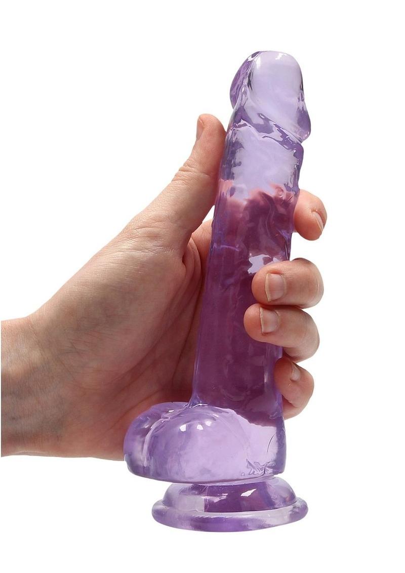 Realrock Crystal Clear Dildo with Balls - PhishStones Products
