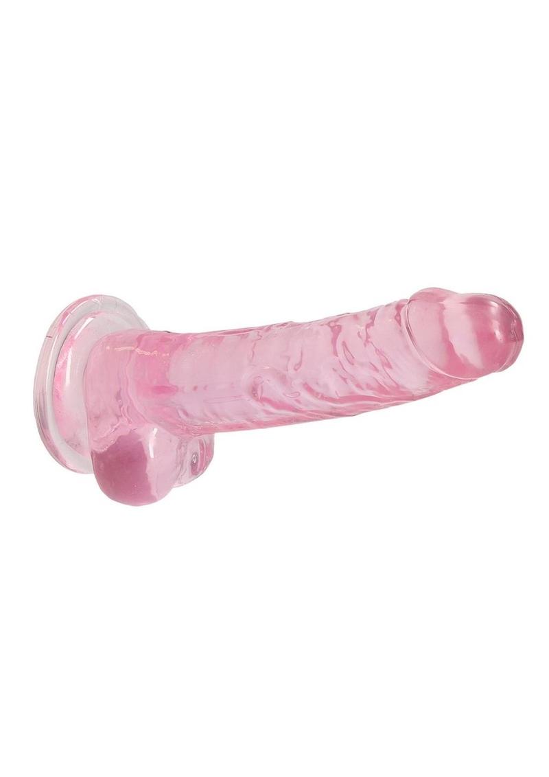 Realrock Crystal Clear Dildo with Balls - PhishStones Products