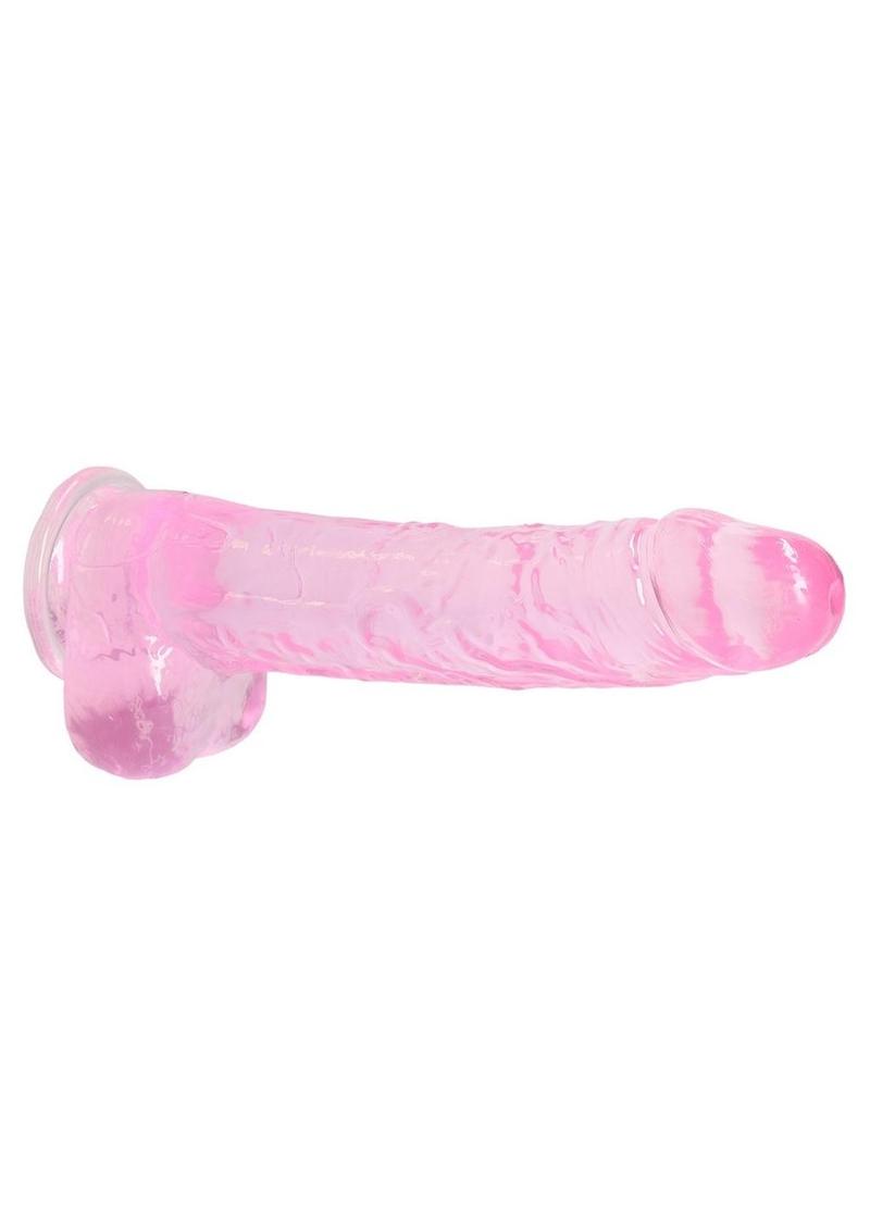 Realrock Crystal Clear Dildo with Balls - PhishStones Products