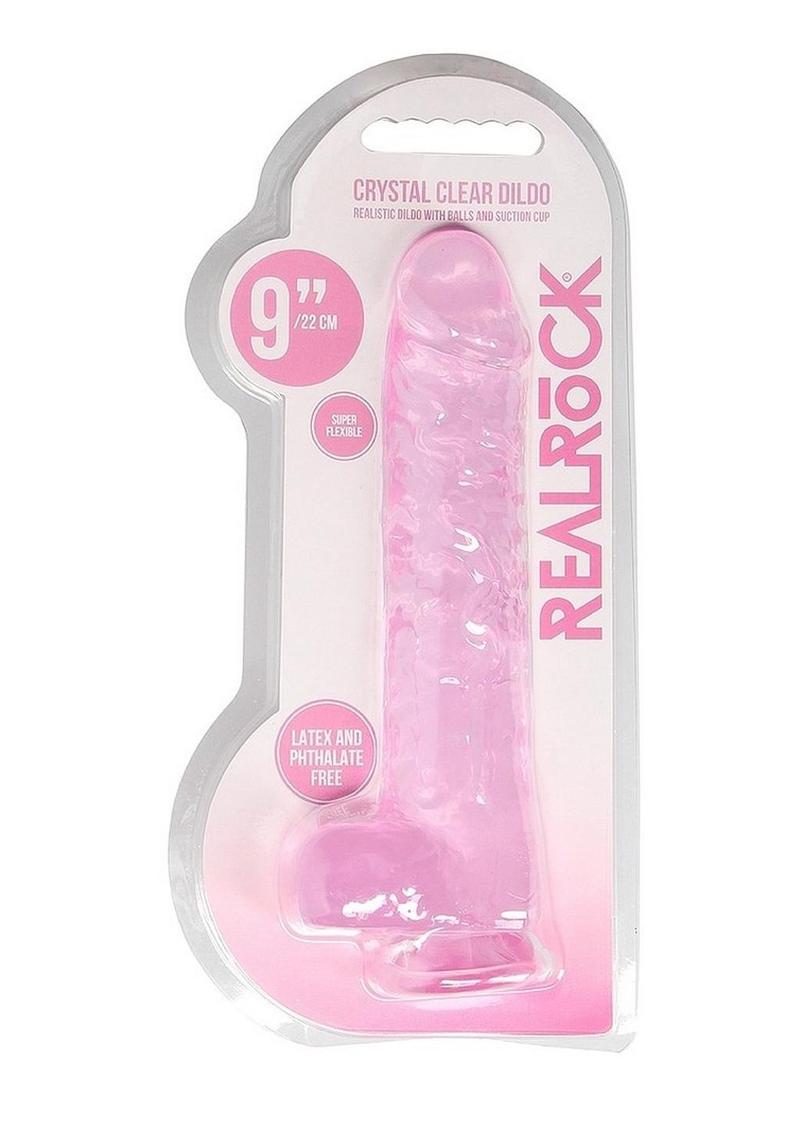 Realrock Crystal Clear Dildo with Balls - PhishStones Products