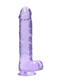 Realrock Crystal Clear Dildo with Balls - PhishStones Products