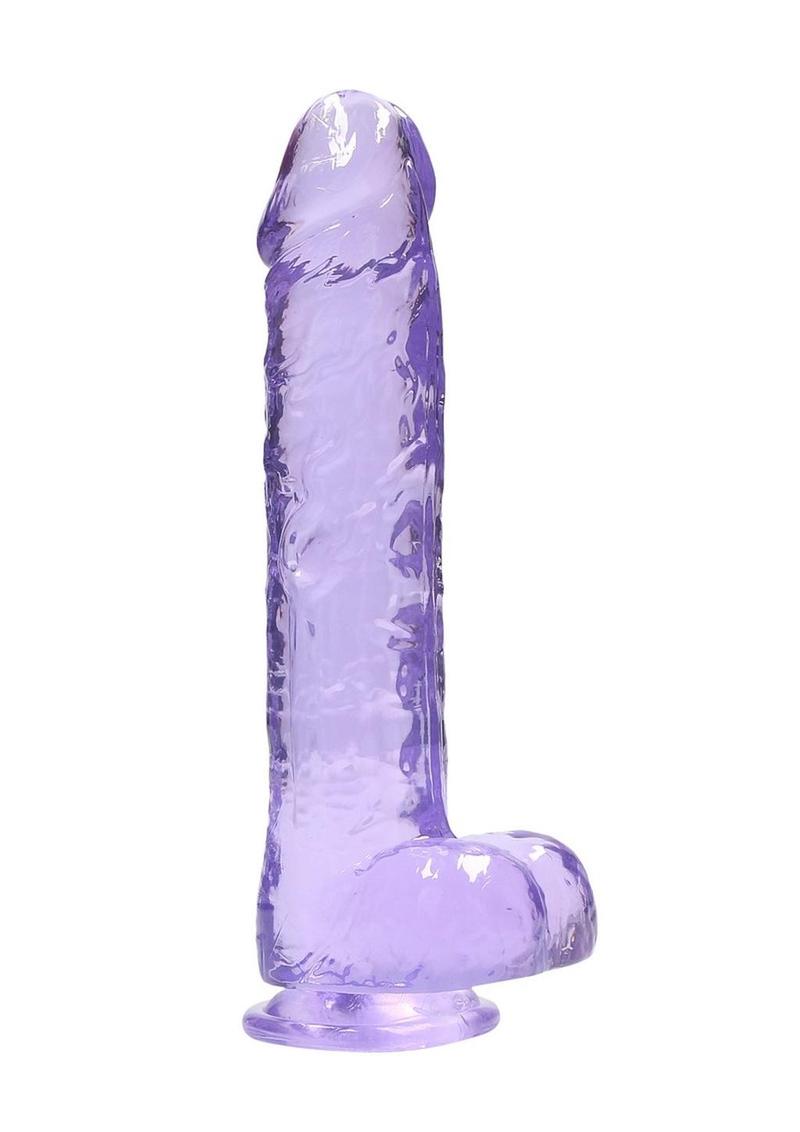 Realrock Crystal Clear Dildo with Balls - PhishStones Products