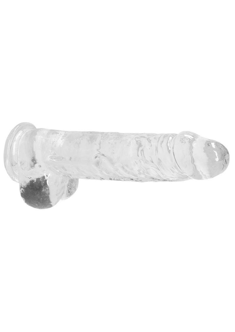 Realrock Crystal Clear Dildo with Balls - PhishStones Products
