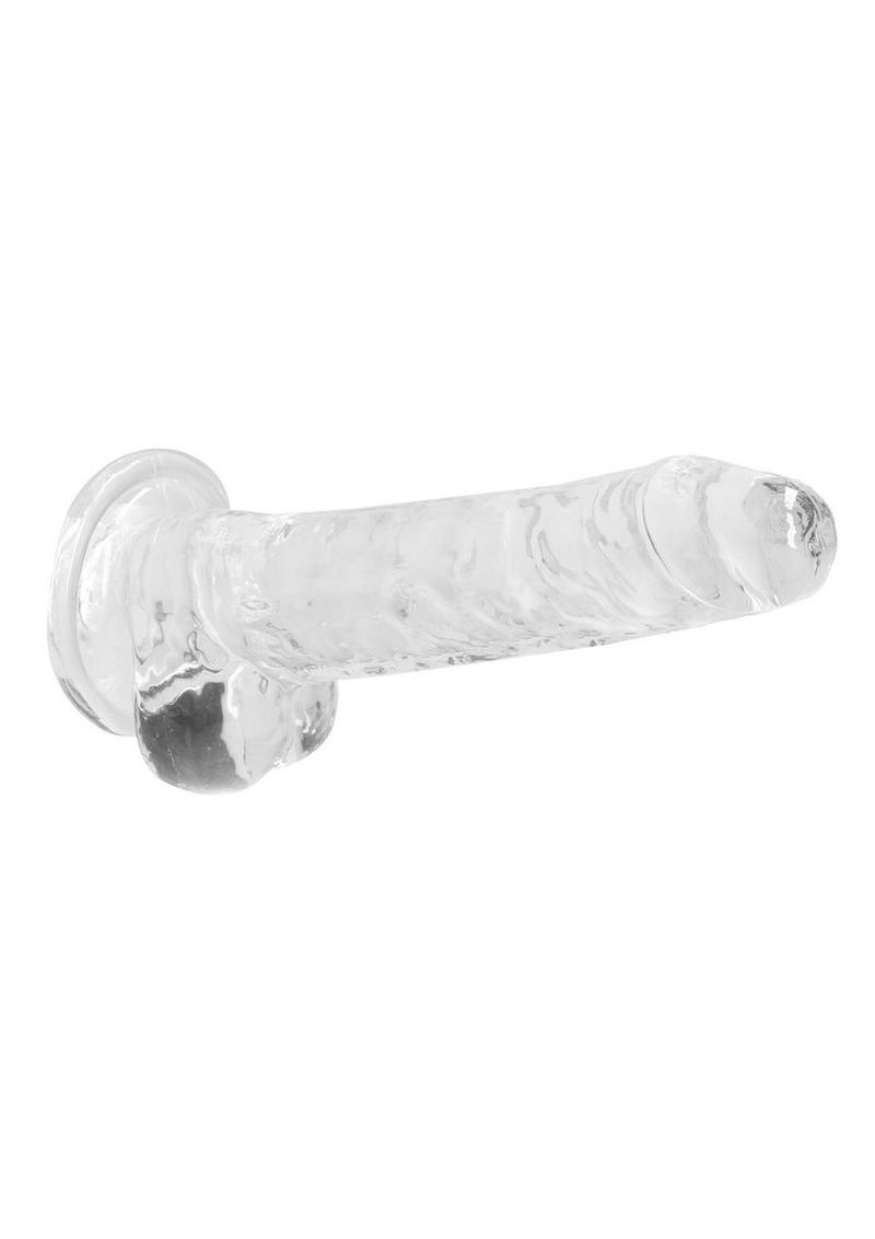 Realrock Crystal Clear Dildo with Balls - PhishStones Products