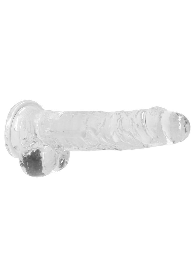 Realrock Crystal Clear Dildo with Balls - PhishStones Products