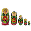 Red Color with Berries and Flowers Wooden Nesting Dolls - PhishStones Products