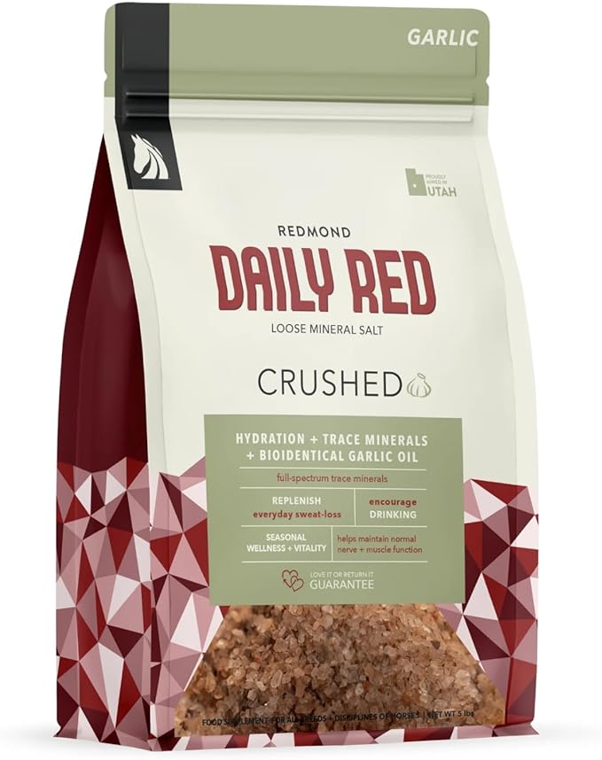 Redmond Daily Red Crushed Garlic | Horse Minerals & Vitamins Supplement | Garlic for Horses - PhishStones Products