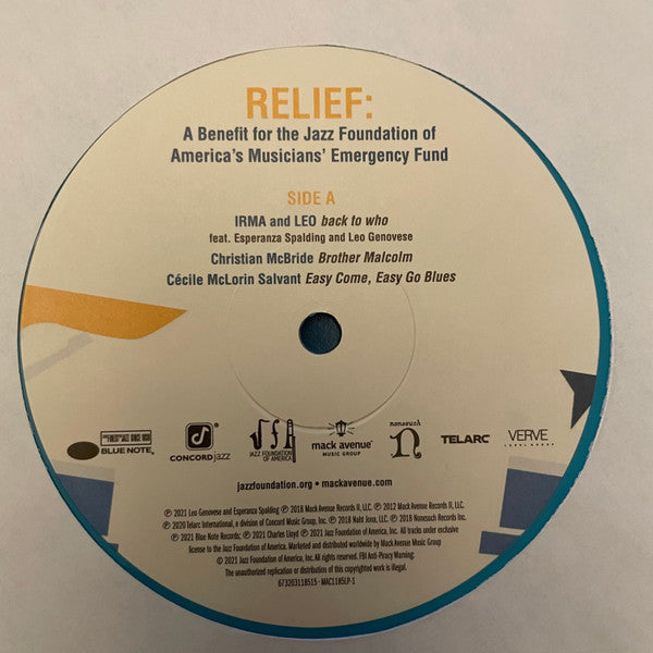 Relief A Benefit For The Jazz Foundation Of America's Musician's Emergency Fund | Mint (M) Mint (M) - PhishStones Products