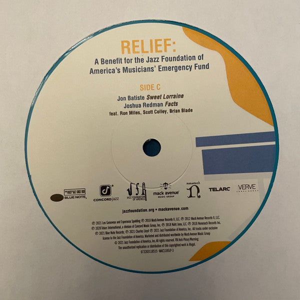 Relief A Benefit For The Jazz Foundation Of America's Musician's Emergency Fund | Mint (M) Mint (M) - PhishStones Products
