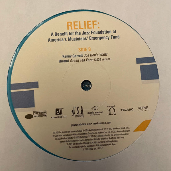 Relief A Benefit For The Jazz Foundation Of America's Musician's Emergency Fund | Mint (M) Mint (M) - PhishStones Products