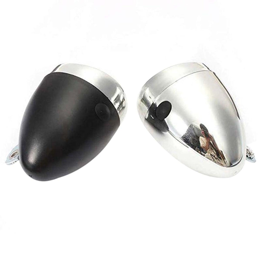 Retro Bicycle Retro Headlight Waterproof Perspective Strong Body Warning Safety Headlight Classical Cool Silver/Black Cycling Bicycle Headlight Retro Front Vintage Bike Light Night Riding Safety Head Lamp