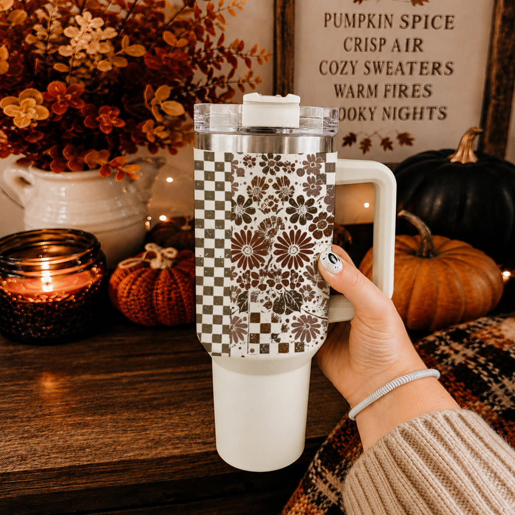 Retro Ghost + Skull 40oz