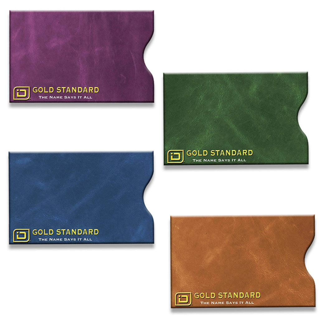 RFID Blocking Credit Card and Passport Sleeves - Leather Look 20 Pack - PhishStones Products