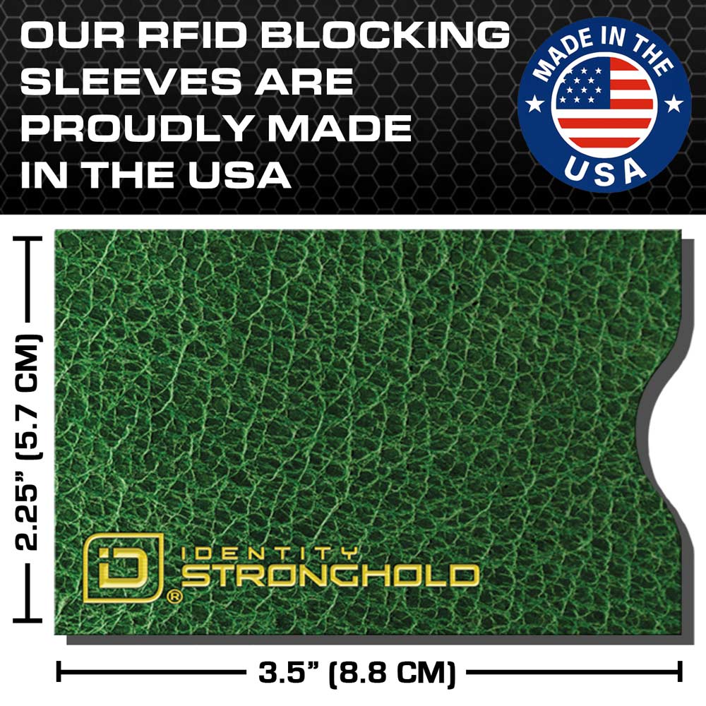 RFID Blocking Credit Card and Passport Sleeves - Leather Look 20 Pack - PhishStones Products