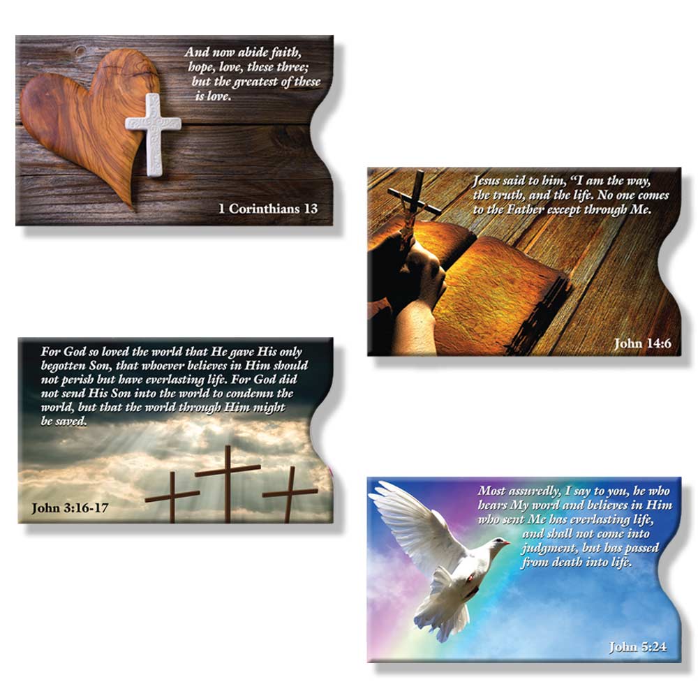 RFID Blocking Credit Card Sleeves - Faith Sleeve 16 Pack - PhishStones Products