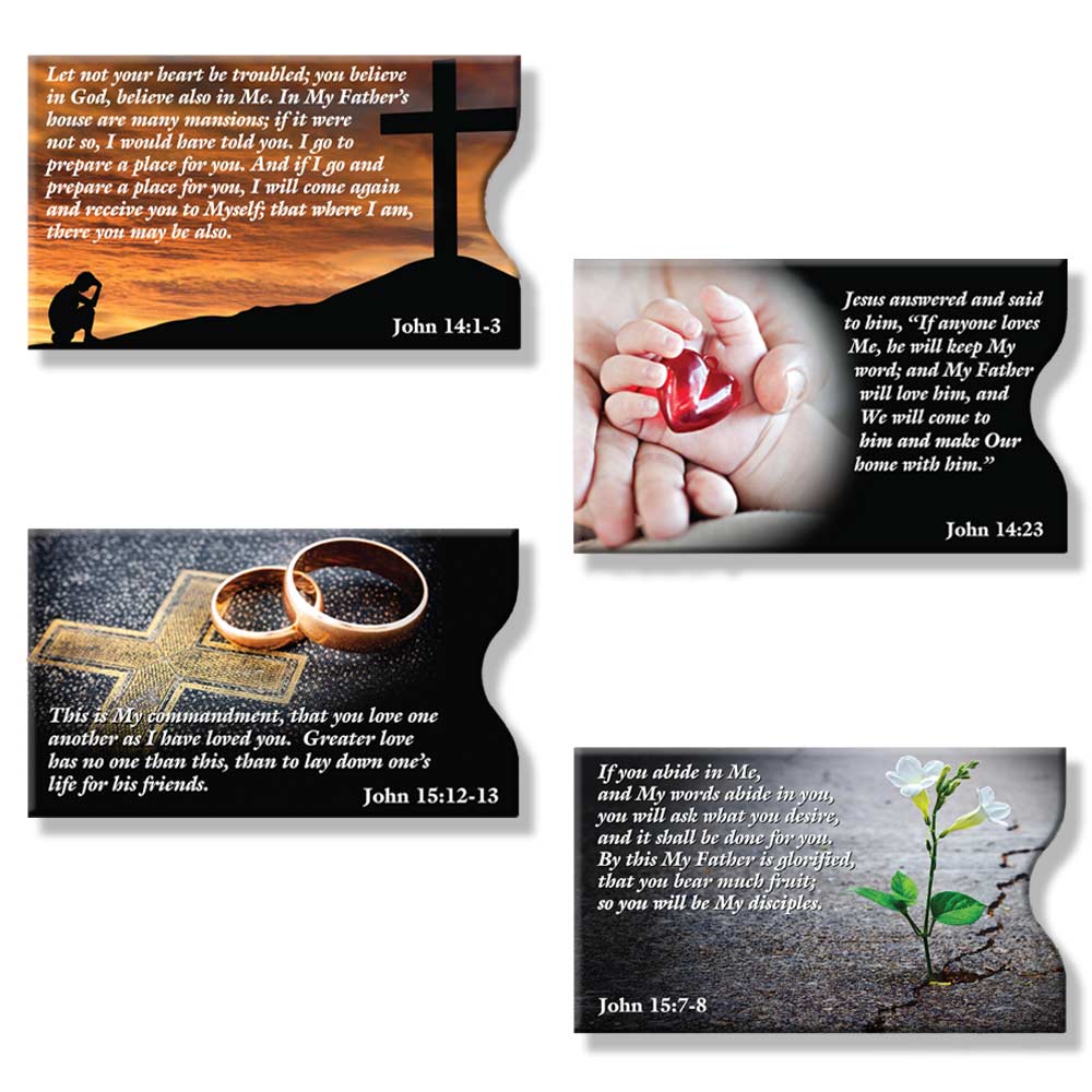 RFID Blocking Credit Card Sleeves - Faith Sleeve 16 Pack - PhishStones Products