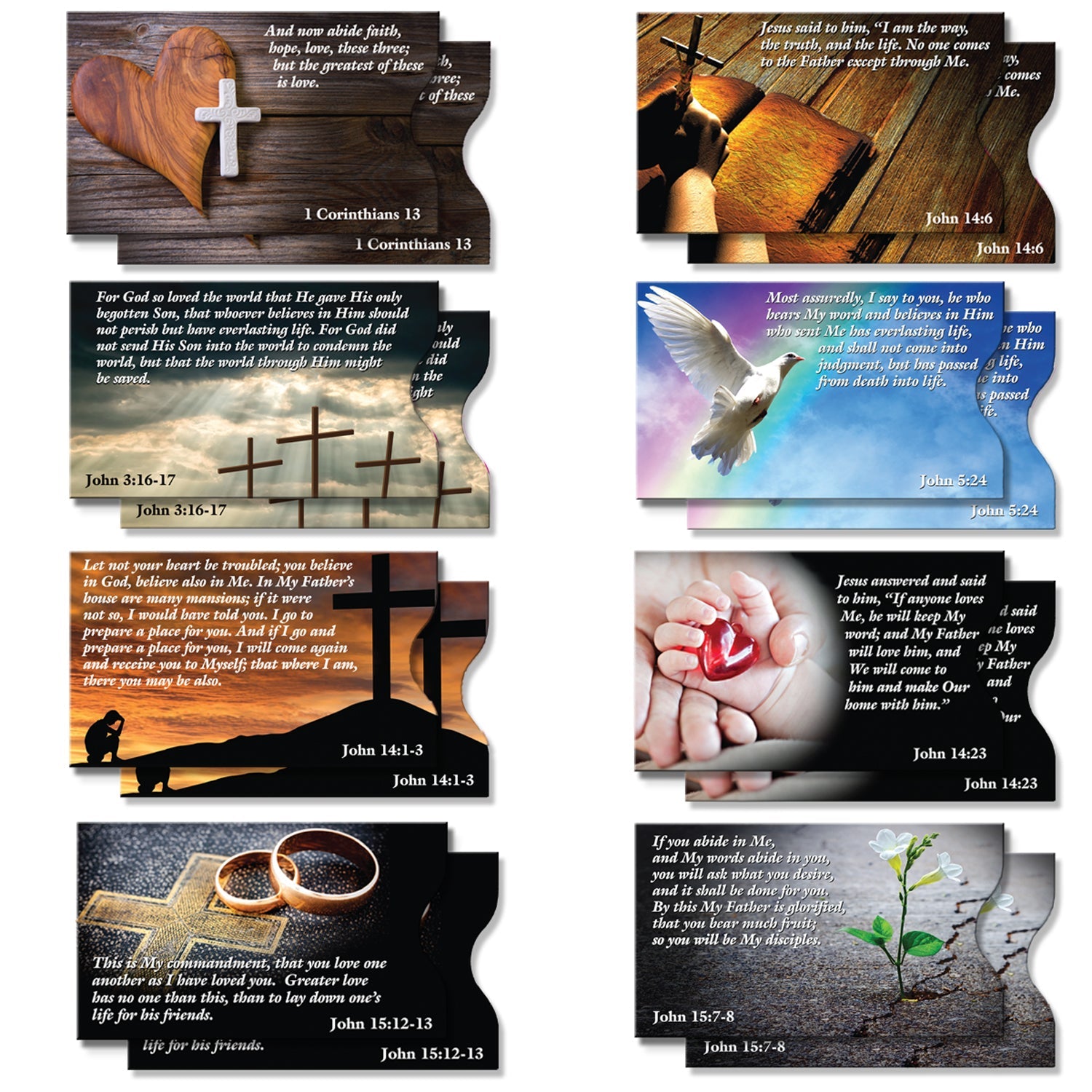 RFID Blocking Credit Card Sleeves - Faith Sleeve 16 Pack - PhishStones Products