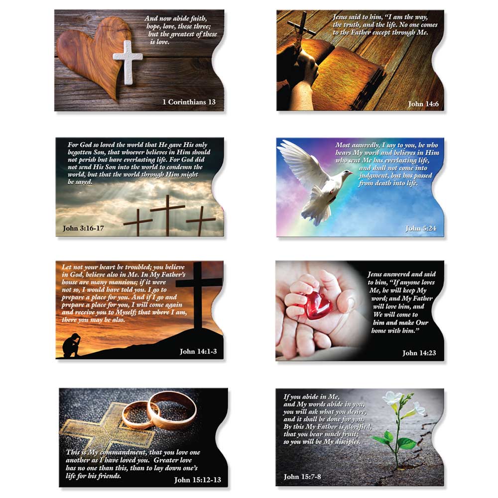 RFID Blocking Credit Card Sleeves - Faith Sleeve 8 Pack - PhishStones Products